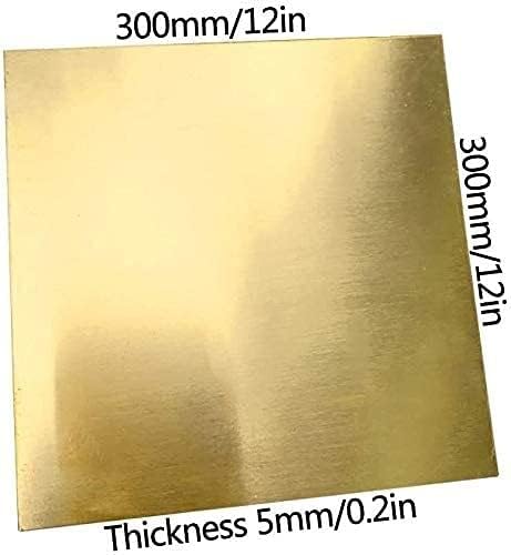 Folha de cobre Yuesfz folha de latão de papel espessa 0. tamanho de 2 polegadas 12x12 polegadas para artesanato de metalia DIY,