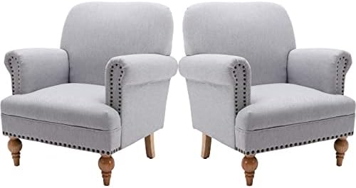 Cadeira de sotaque de tecido de kmax cadeira de sofá moderno com as pernas de madeira da cabeça de madeira estofada para o quarto