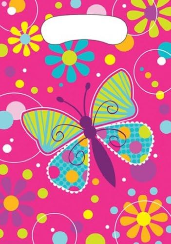 Saco de itens de festa de borboleta de conversão criativa, rosa, rosa
