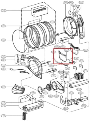 TRAP TRAP DE FILTRO DE TIPAÇÃO DO SCINT para LG DLEX3900B DLEX3370W DLEX3570V DLEX3470V DLEX3250W DLEX3370V DLEX3360V DLEX3360W DLEXW