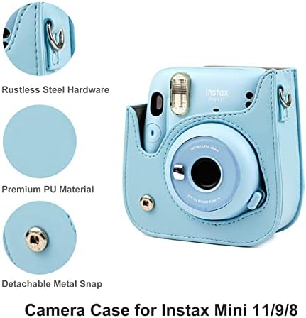 Kit de acessórios de Caiyoule para Fujifilm Instax Mini 11 Câmera instantânea incluem protetora PU Case & Instax Mini Album & Frames & DIY Sticker & Filter