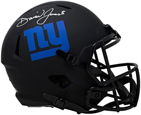Daniel Jones assinou o capacete de velocidade de velocidade total do Giants Eclipse JSA ITP - Capacetes NFL autografados