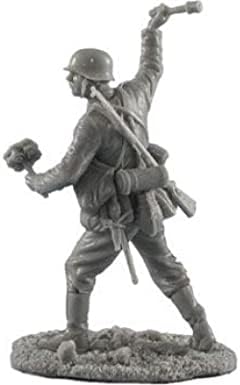 Goodmoel 1/35 Segunda Guerra Mundial Soldado Alemão Resina de Combate Figura / Soldado Desmonte e Soldado Miniatura / HC-072