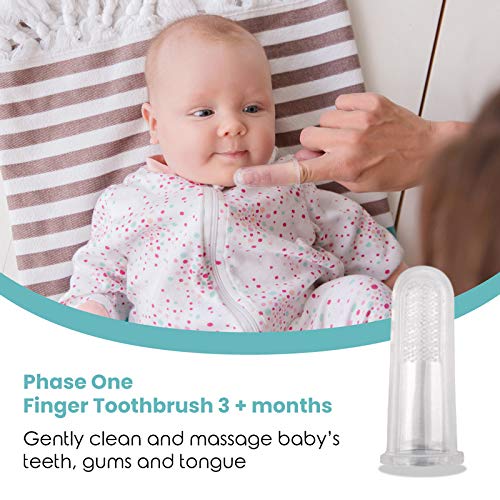 Apreciação do bebê Baby Cuidado de dentes de dentes de bebê - escova de dentes de bebês sem BPA, escova de dentes de treinamento e
