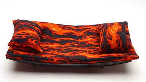 Chaise Lounge para dragões barbudos, tecido de chamas