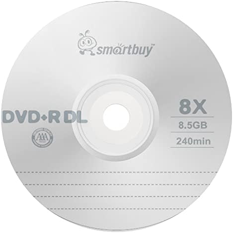 Smart Buy Logo 50 Pack DVD Plus R DVD+R DL 8,5 GB 8x Dados de camada dupla.