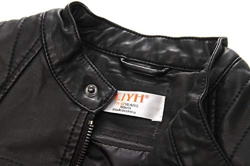 Ljyh Boys 'Faux Soft Leather Jackets Children Biker Outerwear Caats Black