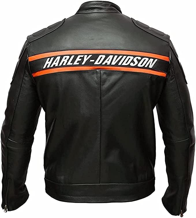Bill Goldberg HD Black Biker Leather Jacket - Moto Leather Jacket