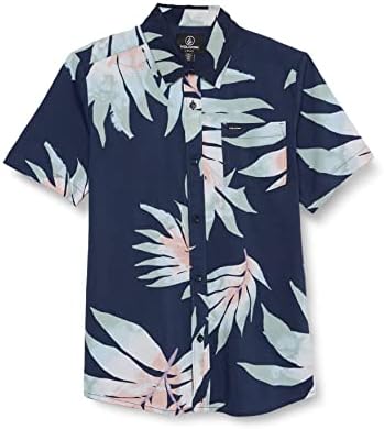 Volcom Seeweed manga curta Hawaiian Print Button Down camisa