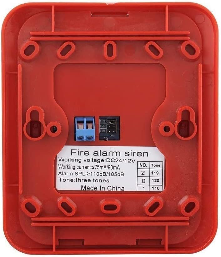 Toworldit Fire Alarm Sirene Security Horn Buzzer Sound e Light Fire Aviso Sirene Sirene