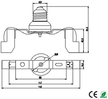 E-SIMPO 5-PACK E27 a R7S Adaptador, E27 a R7S Converter Base da Lâmpada, Z1075