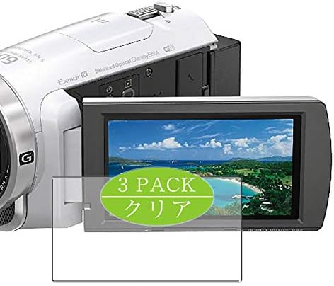 Protetor de tela Synvy [3 pacote], compatível com a câmera de câmera digital da Sony Handycam HDR-PJ680 TPU Protetores de filme
