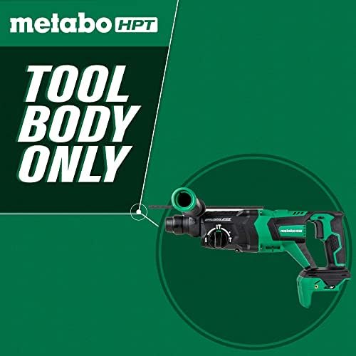 Metabo HPT 36V Multivolt ™ Hammer rotativo sem fio | Somente ferramenta - sem bateria | Sds plus | 1-1/8 polegadas | Handle D | Controle de força reativa | DH3628DDQ4