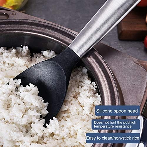 Durabilidade de resistência à colher de arroz Durabilidade de resistência a alta temperatura de alta temperatura 1 PC Rice com alça longa para casa para restaurante