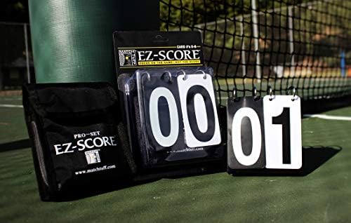 Match Tuff EZ Score | Pontuação do tênis portátil Keeper | Ez-flip | Fora dentro
