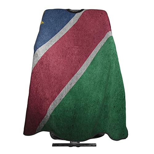 Retro Namíbia Flag 3D Impressão Profissional Barbeiro Cabo Corte Cabelo Cortado Cabelo Capaste de salão Cabero Avental