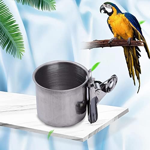 Papagate Feeding Cup, Parrot alimentador pendurado gaiola com chinelos de alimentos para suprimentos para animais de estimação Africanos Acessórios para gaiolas