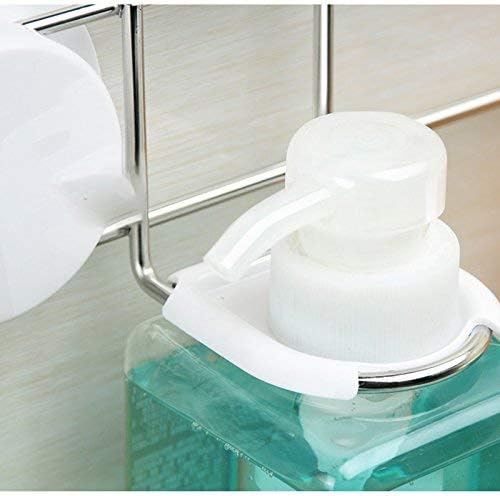 Zuqiee banheiro prateleira xampu chuveiro gel manue sloab rack de sucção na parede banheiro cesta de armazenamento de prateleira