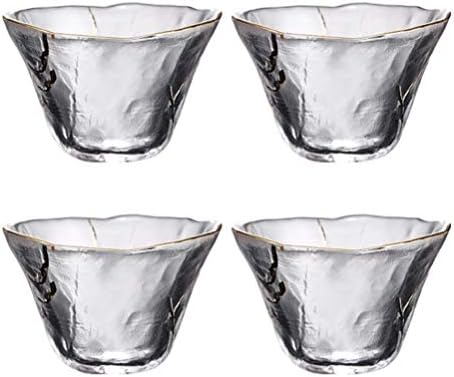 Copos de saquê de vidro de vidro razoável copos de saquê 4pcs estilo japonês xícara de vidro copos de vidro copos de vidro bebendo