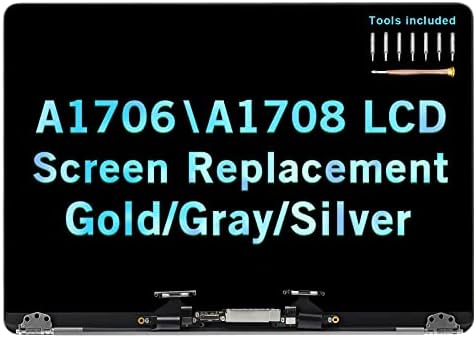 Substituição do MacBook Pro A1708 A1706 EMC 3071 3163 EMC 2978 3164 final de Mid 2017 Retina LCD 13 '' Tela de exibição completa Reparação completa P/N: 661-07970, 661-05323