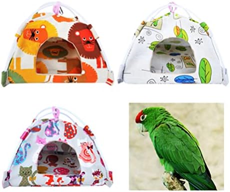 Tenda de pássaro patkaw 1pc m/21x21x21cm pássaro gaiola ninho de ninho de cama pendurada tenda de cabana de cabana para pequenos