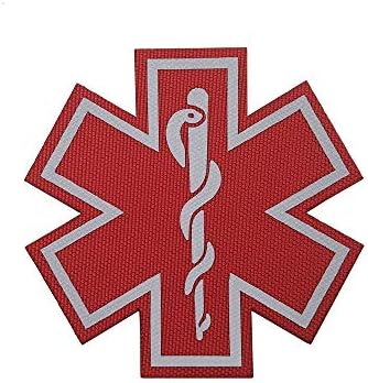 Ir reflexivo Medic Patches infravermelho EMS EMT Paramédico médico da vida Moral Distintante brilho escuro emblema escuro gancho de combate e loop de loop