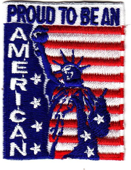 Orgulho de ser uma Estátua Americana de Liberty Iron on Patch Patriótica EUA