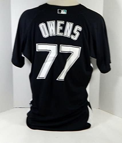 2007 Florida Marlins Henry Owens #77 Game usou Black Jersey BP St XL DP14344 - Jogo usado MLB Jerseys