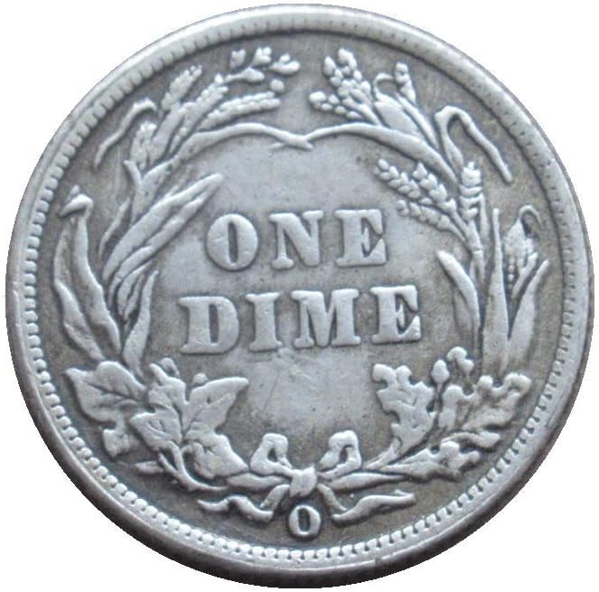 Barber Americano 10 Cent 1894 Moeda de réplica banhada a prata