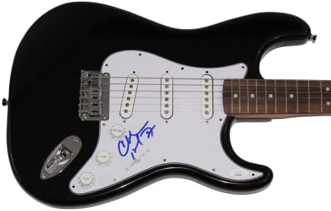 Charles Barkley assinou autógrafo em tamanho grande Black Fender Stratocaster Guitar Electric W/James Spence JSA Autenticação