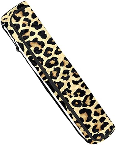 Saco de transportador de tapete de ioga de padrão de leopardo com alça de ombro de ioga bolsa de ginástica bolsa de praia