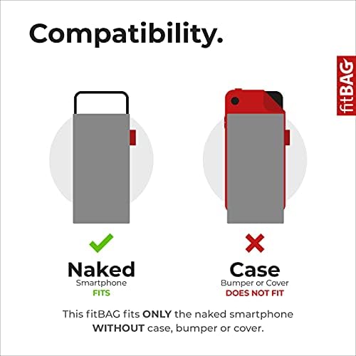 Fitbag Beat Black Custom Taxed Custom Tailored Sleeve para Apple iPhone 14 / iPhone 14 Pro | Feito na Alemanha | Tampa fina