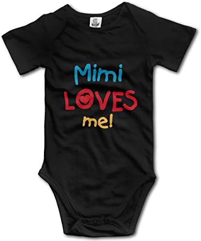 Oascuver fofo bebê Mimi me ama e presentes de manga curta preto