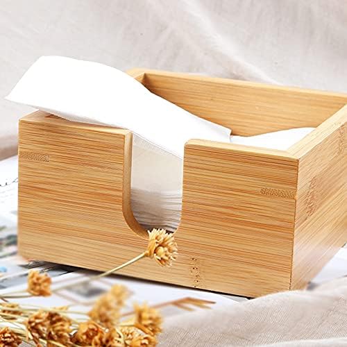 Renslat Kitchen Storage Organization Restaurante Bamboo Tipo de assento do tipo de papel guardanapo caixas de tecido