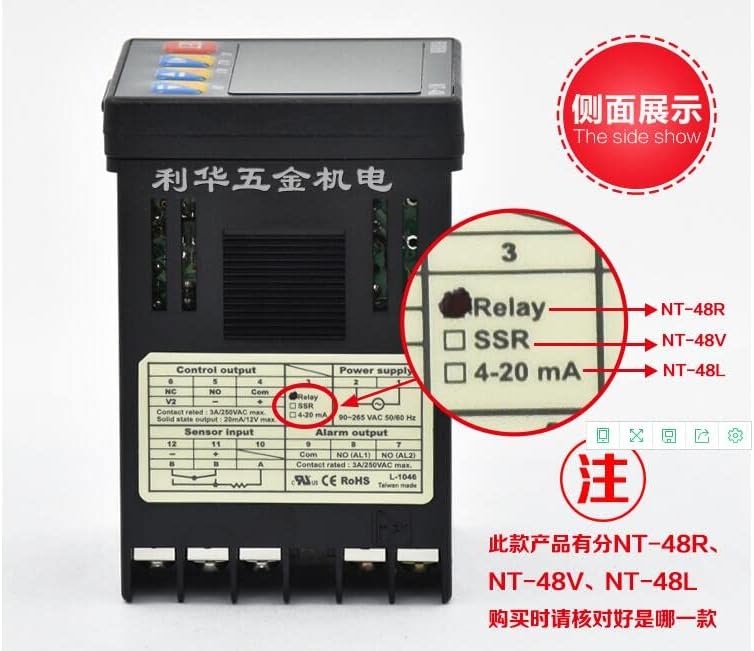 NT-48R NT-48V NT-48L NT-48R-24V FOTEK PID+Controlador de temperatura inteligente difusa e original-