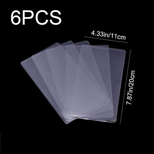 6 PCS Clear Movina Mangas de moeda Páginas de moeda para cobrança LIGRAS DE COLUÇÕES Documentos de carimbos Faturas