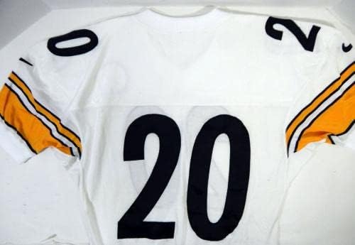 1997 Pittsburgh Steelers #20 Jogo emitiu White Jersey 46 DP21270 - Jerseys de jogo NFL não assinado usada