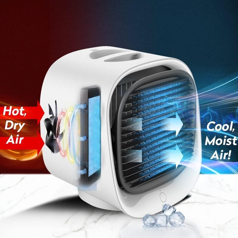 Quesheng portátil mini ar -condicionado USB ar do resfriador de ar usidificador de água resfriada de ar de resfriamento