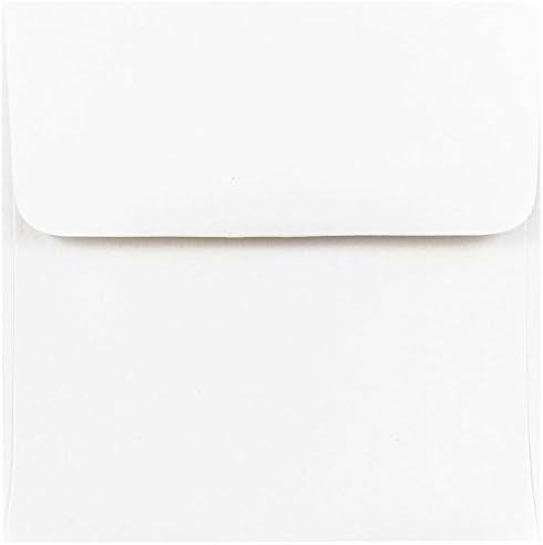 Papel de geléia 4,5 x 4,5 envelopes de convite quadrado - branco - 50/pacote