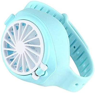 Akfriefs Fan Electric Refrigere Mini Watch Fan Handheld Student Creative Small Wrist Mute Summer Fan para Interior ou ao ar livre viajando