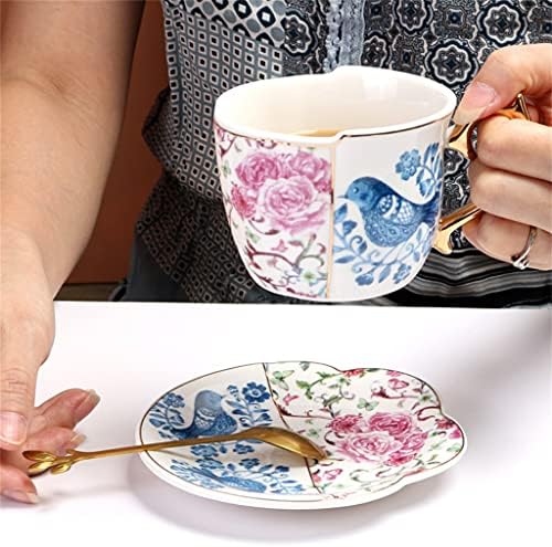 LDCHNH em forma de cerâmica azul e branca de café com xícara de chá de xícara de chá conjunto de chá de chá preto inglês