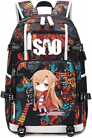 Isaikoy Anime Sword Art Online Backpack Bookbag Daypack School Bag Bag M11