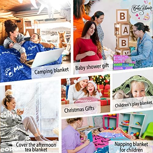 Cobertores de bebê personalizados para meninas com nome - menino recém -nascido, cobertores personalizados