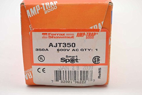 NOVO FERRAZ SHAWMUT AJT350 AMP TRAP 2000 SMART SPOT 350A AMP 600V-AC FUSE B400373