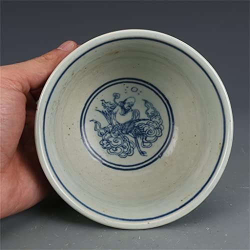 Gretd Ceramic Bowl Dinastia Azul e branca figura antiga Padrão Bigida de porcelana antiga Ornamentos de porcelana