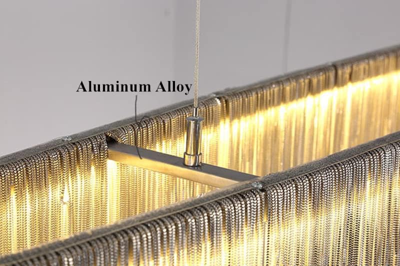 Luzes pendentes de cadeia de alumínio de alumínio moderno remoto de borla moderna