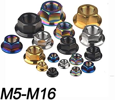 Anyufei Bolts and Nuts Titanium Nuts Ti M5 M6 M8 M8 M10 M12 M14 M16 FLANGE PARA PARA PARA PARA PARA PARA PARA PARA PARA PARA PARA PARA