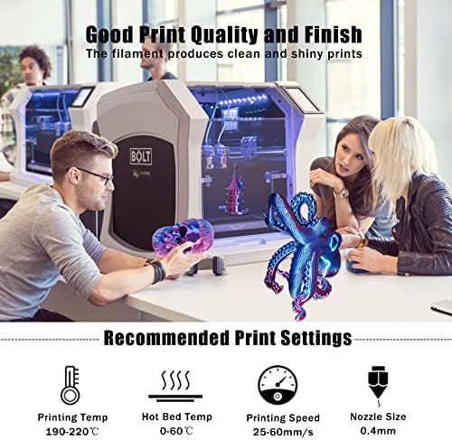 Filamento da impressora 3D sikenho, filamento de rosa-rosa azul silk plá co-extrusão dupla cor co-extrusão PLA FILamento