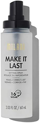 Milani Sprays Sprays: Faça o último, faça -o orvalho, faça com que o último fosco de carvão, faça com que o último protetor de cenário