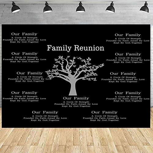Reunião Familiar Reunião para Decorações de Reunião da Família Meetsioy 5x3ft Black Family Party Photos Photo Booth